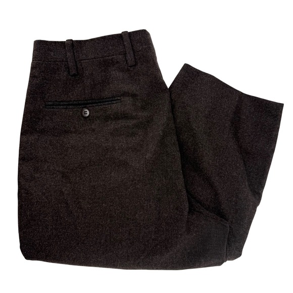 Kiton Napoli Other - Kiton Napoli Mens Wool Dress Pants Sz 48 32x29.25 Brown Flat Front Made in Italy